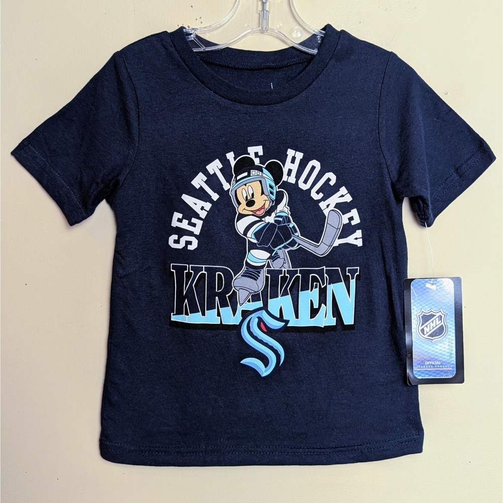 Seattle Kraken Mickey Disney Hockey NHL T-Shirt Toddler Size 3T